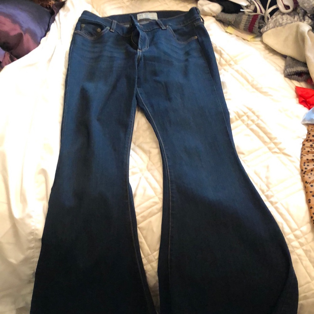 Free People ultra flare denim jeans